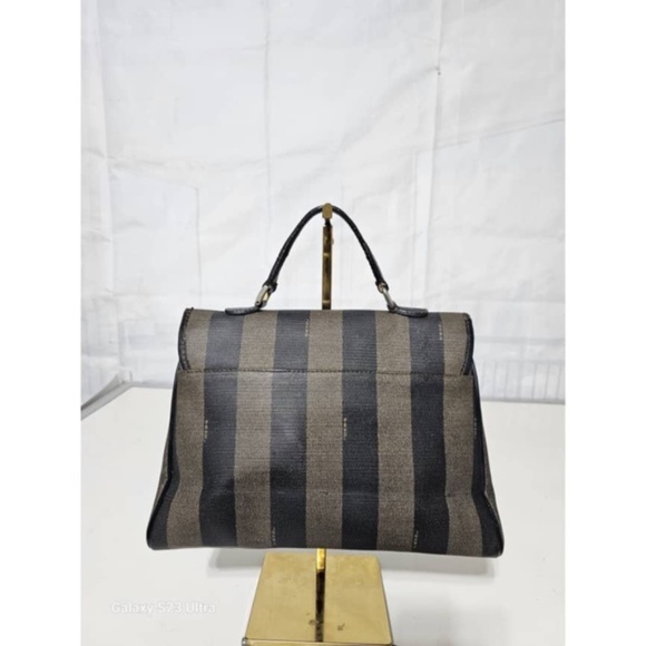 Authentic Fendi Vintage Convertible Pequin Top Handle Tote - Picture 10 of 10